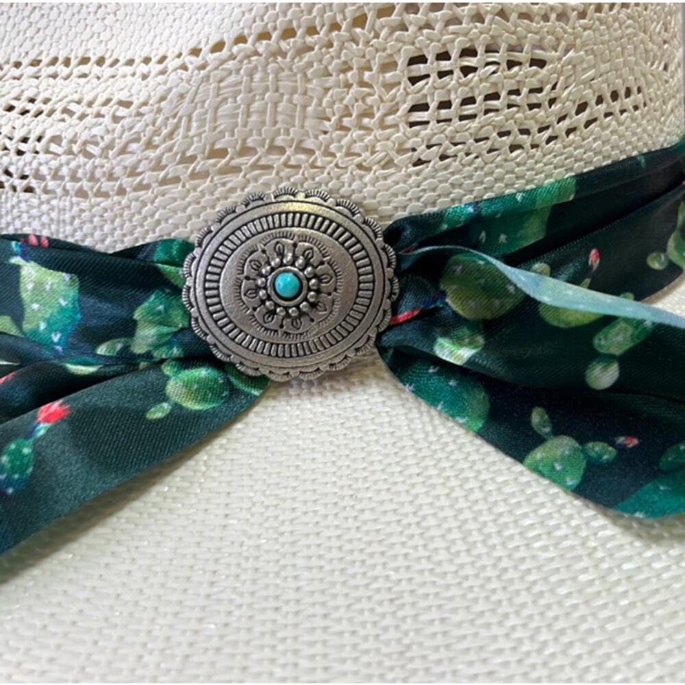 Charlie 1 McKinney Hat Women's Natural Horse Mojave Straw Hat Size M - Picture 2 of 8